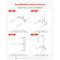 Vevor Trapeze Bar for Bed Mobility Height-Adjustable Free Standing Trapeze Bar FBL900976 - alternate 2