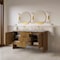 James Martin Vanities Hudson 60" Double Vanity, Honey Oak w/ 3 CM Victorian Silver Silestone Top 435-V60D-HNO-3VSL - alternate 2