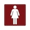 Sign Solutions Usa Women's Restroom (Symbol), 30 in W x Square, Aluminum Sign DUS12DWT3030RS-023 - alternate 1
