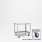 Pucel Heavy Duty Shop Truck, 36 in W x 24 in D x 33.5 in H, Two Shelves, Push Handle, Red 2436-DT-2P - alternate 1