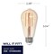Bulbrite 7 Watt Dimmable Antique Filament ST18 Medium E26 LED Bulb, 2 PK 861410 - alternate 2