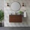 James Martin Vanities 35.4'' Single Vanity, Mid-Century Wlnt, Champagne Brass Base w/ Charcoal Black Composite Stone Top 805-V35.4-W-CB-CH - alternate 2