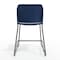 Flash Furniture Commercial Plastic Stack Stool with Contoured Back and Sled Base in Navy RUT-239AH-CS-NV-GG - alternate 3