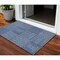 Homeroots 3' X 5' Navy Blue And Ivory Geometric Washable Indoor Outdoor Area Rug 600756 - alternate 1