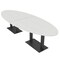 Skutchi Designs Oval Conference Table With Power, 48 in W, 120 in L, White HAR-OVL-48X120-DOU.BK-WA7976-NA - alternate 1