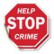 Signmission Help Stop Crime, 4 inch X 4 inch, Vinyl Decal, 2PK OC-D-2PACK-4-72 - alternate 1
