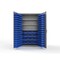 Strong Hold 14 GA Bin Cabinet with 3 Shelves No Legs - 48 In W. x 75 In. H x 24 In. D - 160 Blue Bins 46-BBS-243-160B-NL-L - alternate 1