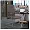 Leisuremod Aleen Office Chair in Upholstered Leather and Iron Frame, Grey AGO19GRL - alternate 2