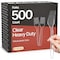 Bakkenmaster Disposable Cutlery Set Heavy-Duty BPA-Free Plastic Forks, Reusable and Heat-Resistant, 500PK BK-500CF - alternate 1