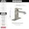 Delta 1 or 3-hole 4" installation Hole Single Hole Lavatory Faucet, Stainless 567LF-SSMPU - alternate 2