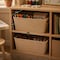 Azar Displays Medium Wheat Lined Textured Plastic Storage Tote Bin with Handles, Decorative Organizer Basket, 2PK 556245-WT-2PK - alternate 2