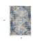 Homeroots 8' X 10' Navy Blue And Beige Geometric Washable Indoor Outdoor Area Rug 632008 - alternate 2