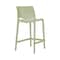 Homeroots Set of Four 26" Green Heavy Duty Plastic Low Back Outdoor Counter Height Bar Chairs 565369 - alternate 2