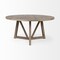 Homeroots 60" Brown Rounded Solid Wood Pedestal Base Dining Table 380461 - alternate 2