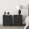 Manhattan Comfort Evelyn Nightstand in Charcoal Grey - Set of 2 2-NS013-CH - alternate 1