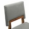 Armen Living Channell Wood Dining Chair in Walnut Finish with Charcoal Fabric - Set of 2 LCCHCHWACH - alternate 2