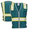 Dome75 Hi-Vis Safety Vest 2X/3X Class Non-ANSI/Enhanced Visibility , Zipper 6 Pockets, 2 Mic Tab DV2183 - alternate 2