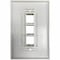 Eaton Tripp Lite Series Safe-IT 3-Port Single-Gang Keystone Wall Plate, Antibacterial, Ivory Matte, TAA N042AB-003-IVM - alternate 2