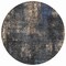 Homeroots 8' Charcoal Gray And Silver Round Abstract Washable Indoor Outdoor Area Rug 587892 - alternate 3