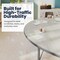Flash Furniture Wren 72 in x 48 in Kidney Adjustable Height Activity Table, Thermal Laminate Top, Short Legs, Light Gray XU-A4872-KIDNY-LTGRY-T-P-GG - alternate 3
