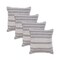 Homeroots Set of Four 18" X 18" Gray Beach Chevron Cotton Zippered Pillow, 4PK 535279 - alternate 1