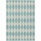 Homeroots 5' X 8' Teal Blue And Ivory Geometric Washable Indoor Outdoor Area Rug 577128 - alternate 2