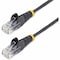 Startech.Com 7ft Black Slim CAT6 Ethernet Cable, Snagless, 100W PoE, UTP, LSZH, 28AWG Bare Copper Wire, Slim RJ4 N6PAT7BKS - alternate 1