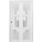 Sartodoors Sliding Closet Bi-fold Doors, Lucia 2552 White Silk with Frosted Glass, Sturdy Tracks Moldings Tri LUCIA2552BF-BEM-36 x 96 (2* 18x96) - alternate 1
