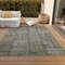 Homeroots 9' X 12' Taupe Brown And Beige Patchwork Washable Indoor Outdoor Area Rug 581627 - alternate 2