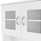 Homeroots 67in White Pantry Cabinet with Two Door Panels and Side Open Shelves 473314 - alternate 2