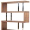 Homeroots 67" Walnut Manufactured Wood Four Tier Zig Zag Bookcase 482697 - alternate 2