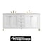 James Martin Vanities Chicago 72 in. Double Vanity, Glossy White, w/ 3 CM Eternal Jasmine Pearl Silestone Top 503-V72-GW-FEJP - alternate 1