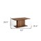 Homeroots 63" Brown Wood Self-Storing Leaf Pedestal Base Extendable Dining Table 568201 - alternate 2