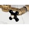 Kingston Brass Two-Handle Wall Mount Bridge Kitchen Faucet, Antique Brass KS2443PKX - alternate 3
