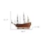 Homeroots 32" Wood Brown Solid Wood Hand Painted c1665 Zeven Provincien Model Boat 401950 - alternate 2