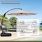 Wrightmaster 11 ft. Aluminium Cantilever Umbrella with Concealed WheelBase for Backyard, Patio in Beige ZR-004.001 - alternate 2