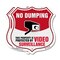 Signmission No Dumping Shield Sign This Property Is, 18 inch X 18 inch, Plastic Sign, 2PK SHI-P-2PACK-18-393 - alternate 1