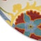 Homeroots 5' Ivory Red Green Blue And Yellow Round Floral Indoor Outdoor Area Rug 546659 - alternate 2