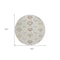 Homeroots 8' Ivory Brown And Gray Round Damask Washable Indoor Outdoor Area Rug 599426 - alternate 2