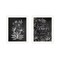 Homeroots Set Of Two Vintage Chalkboard Blooms White Framed Print Wall Art, 2PK 407976 - alternate 1
