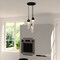 Vaxcel Thalia 3L Matte Black Contemporary Pendant Light White Pill Glass P0423 - alternate 2