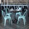 Flash Furniture Mint Green Metal Indoor-Outdoor Stackable Chair, PK4 4-ET-3534-MINT-GG - alternate 3