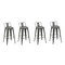 Homeroots Set of Four 26" Dark Gray Steel and Metal Low Back Counter Height Bar Chairs, 4PK 555110 - alternate 1