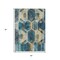 Homeroots 5' X 8' Teal Blue Gold And Silver Geometric Washable Indoor Outdoor Area Rug 618758 - alternate 2