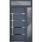 Vdomdoors Steel Door Deux 1105 Gray Graphite Sidelight and Transom Window Stainless Inserts Single Modern Pai DEUX1105EXD-GRE-W36+12xH80+16-RH-O - alternate 1