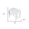 Homeroots 16" White Aluminum Outdoor Side Table 606435 - alternate 2