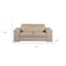 Homeroots 72in Cream and Silver Italian Leather Loveseat 720509 - alternate 2
