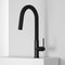 Vigo Hart Hexad Single Handle Pull-Down Spout Kitchen Faucet in Matte Black VG02034MB - alternate 1