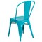 Flash Furniture Crystal Teal-Blue Metal Indoor-Outdoor Stackable Chair, PK4 4-ET-3534-CB-GG - alternate 2