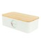 Megachef 4 Piece Bamboo Lid Iron Canister Set With Bread Box in White MG-888 - alternate 2